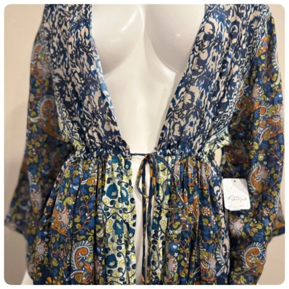 Free PEOPLE BOMBAY KIMONO ONE SIZE - Picture 12 of 16